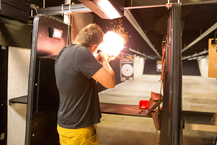 Shooting the musket