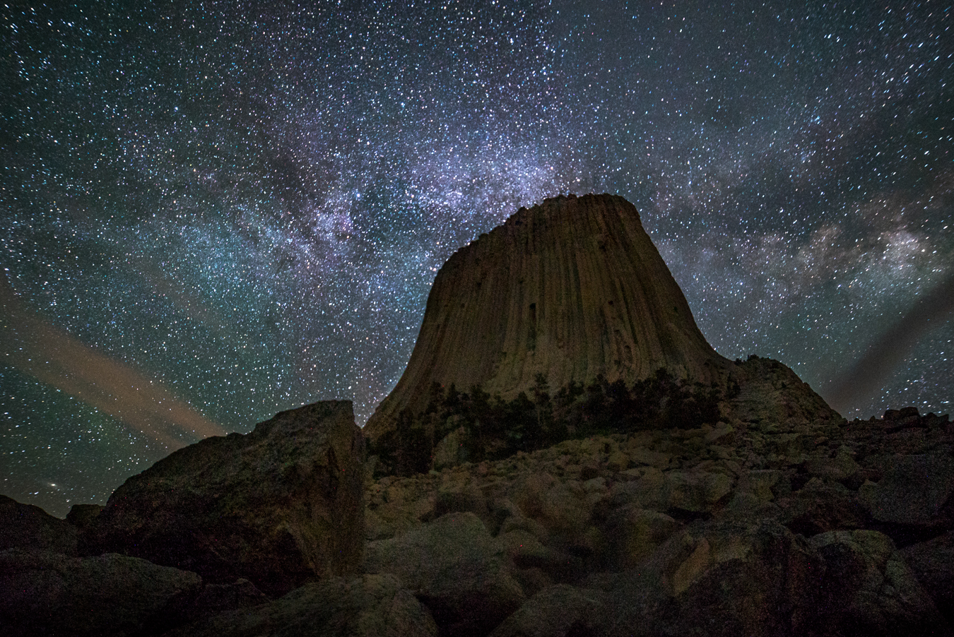 Devils Tower at Night