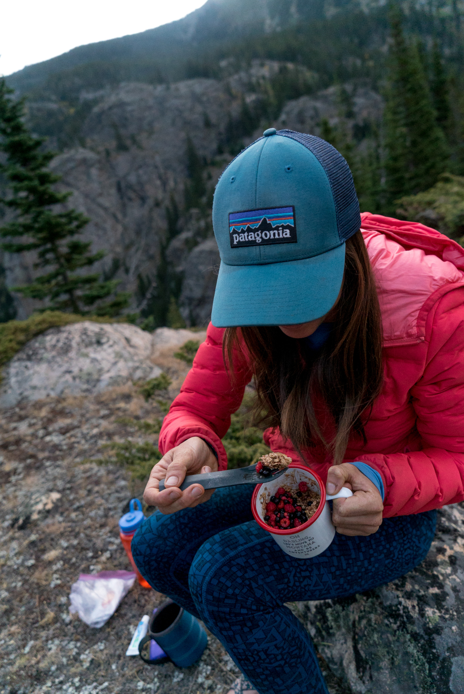 Fresh Huckleberries in the morning oatmeal