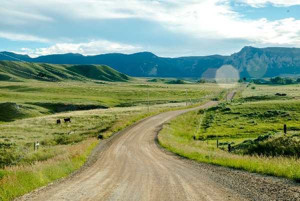 Road to the Bighorn Mountains